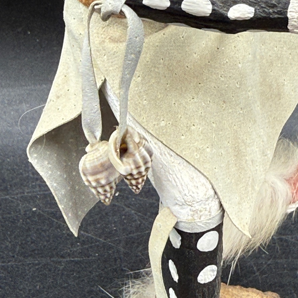 Vintage 7" White Mouse Kachina Doll Dancer Native American Folk Art Hand Painted - Picture 8 of 10